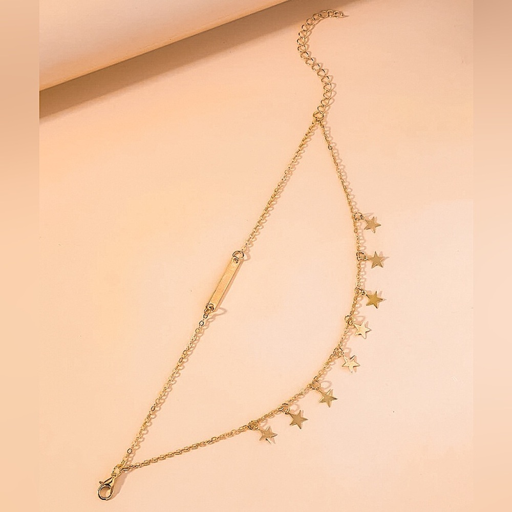 🔴𝟭𝟬/$𝟮𝟱🔴NEW 2 Layered Bar Star Anklet - Picture 11 of 17